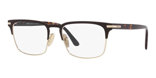 Prada PR 58ZV men Brown Squared Eyeglasses