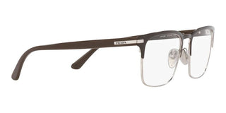 Prada PR 58ZV men Silver Squared Eyeglasses