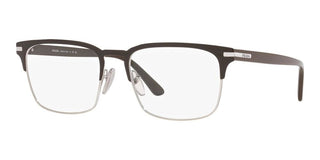 Prada PR 58ZV men Silver Squared Eyeglasses