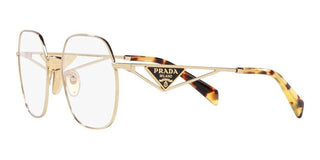 Prada PR 59ZV women Gold Geometric Eyeglasses