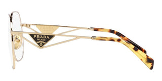 Prada PR 59ZV women Gold Geometric Eyeglasses