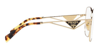 Prada PR 59ZV women Gold Geometric Eyeglasses