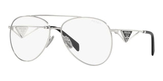 Prada PR 73ZS women Silver Pilot Sunglasses