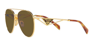 Prada PR 73ZS women Gold Pilot Sunglasses