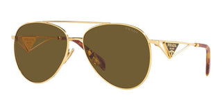 Prada PR 73ZS women Gold Pilot Sunglasses