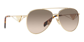 Prada PR 73ZS women Gold Pilot Sunglasses