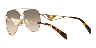 Prada PR 73ZS women Gold Pilot Sunglasses