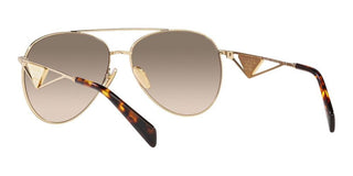 Prada PR 73ZS women Gold Pilot Sunglasses