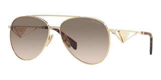 Prada PR 73ZS women Gold Pilot Sunglasses