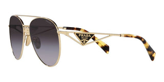 Prada PR 73ZS women Gold Pilot Sunglasses