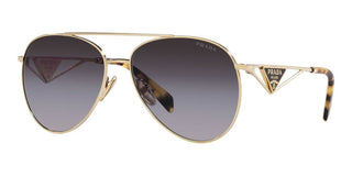 Prada PR 73ZS women Gold Pilot Sunglasses