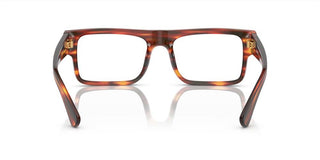 Prada PR A01V men Havana Geometric Eyeglasses