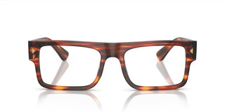 Prada PR A01V men Havana Geometric Eyeglasses