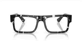 Prada PR A01V men Havana Geometric Eyeglasses