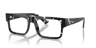 Prada PR A01V men Havana Geometric Eyeglasses