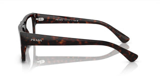 Prada PR A01V men Havana Geometric Eyeglasses