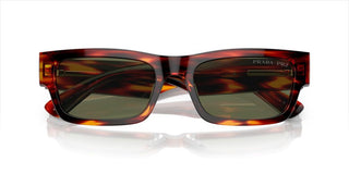 Prada PR A03S men Havana Rectangle Sunglasses