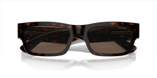 Prada PR A03S men Havana Rectangle Sunglasses