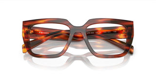 Prada PR A03V women Havana Squared Eyeglasses