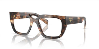 Prada PR A03V women Havana Squared Eyeglasses