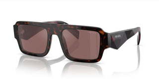 Prada PR A05S men Brown Geometric Sunglasses