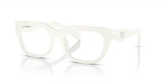 Prada PR A06V women White Geometric Eyeglasses