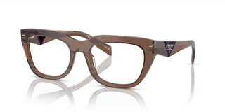 Prada PR A06V women Brown Geometric Eyeglasses