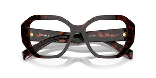 Prada PR A07V women Havana Geometric Eyeglasses