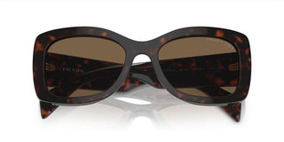 Prada PR A08S women Brown Geometric Sunglasses