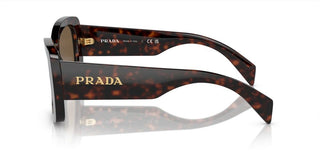 Prada PR A08S women Brown Geometric Sunglasses