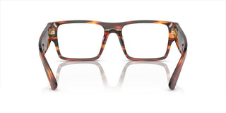 Prada PR A08V men Havana Geometric Eyeglasses