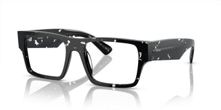 Prada PR A08V men Havana Geometric Eyeglasses