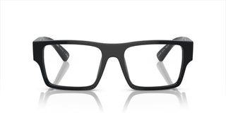 Prada PR A08V men Black Geometric Eyeglasses