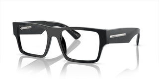 Prada PR A08V men Black Geometric Eyeglasses