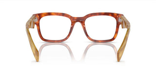 Prada PR A10V men Havana Squared Eyeglasses