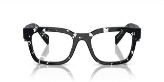 Prada PR A10V men Havana Squared Eyeglasses