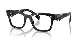 Prada PR A10V men Havana Squared Eyeglasses