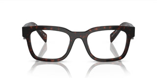 Prada PR A10V men Havana Squared Eyeglasses