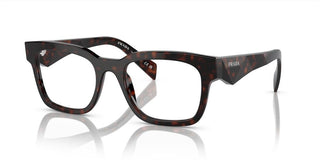 Prada PR A10V men Havana Squared Eyeglasses