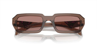 Prada PR A12S women Brown Geometric Sunglasses