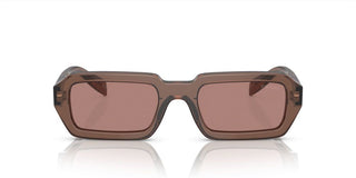 Prada PR A12S women Brown Geometric Sunglasses