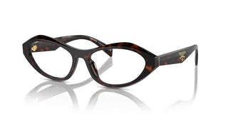 Prada PR A21V women Havana Squared Eyeglasses