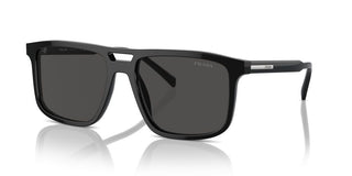 Prada PR A22S men Black Geometric Sunglasses