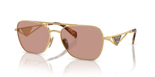 Prada PR A50S women Gold Geometric Sunglasses