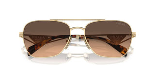 Prada PR A50S women Gold Geometric Sunglasses