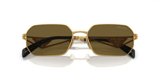 Prada PR A51S women Gold Geometric Sunglasses