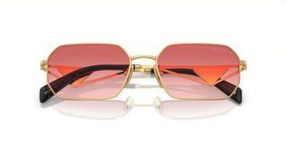 Prada PR A51S women Gold Geometric Sunglasses