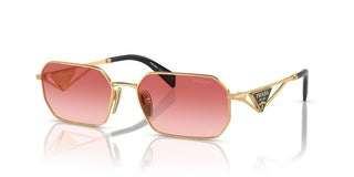 Prada PR A51S women Gold Geometric Sunglasses