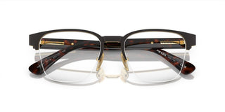 Prada PR A52V men Brown Geometric Eyeglasses