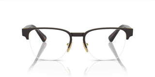 Prada PR A52V men Brown Geometric Eyeglasses